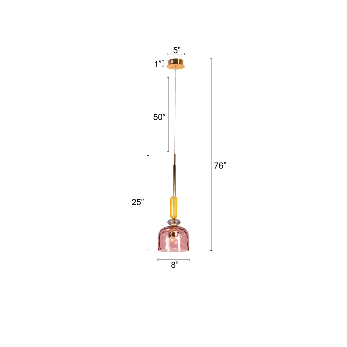 Sweet Treats (Pink, Built-In LED) Glass Pendant Light
