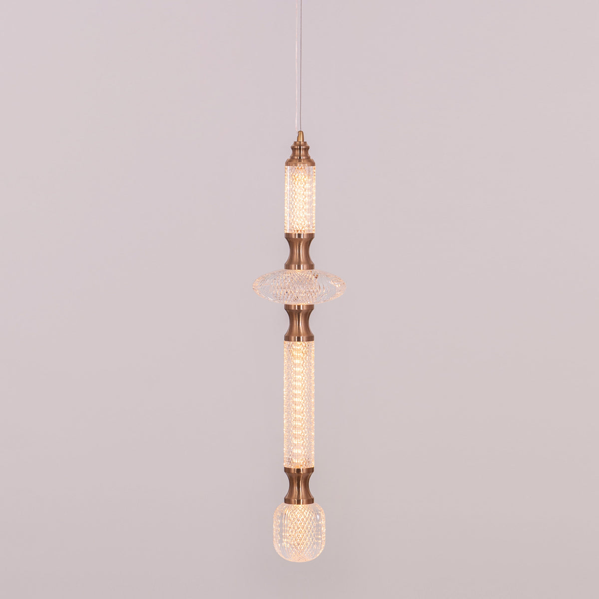 Awake At Dawn (Gold, Dimmable LED with Remote Control) Pendant Light