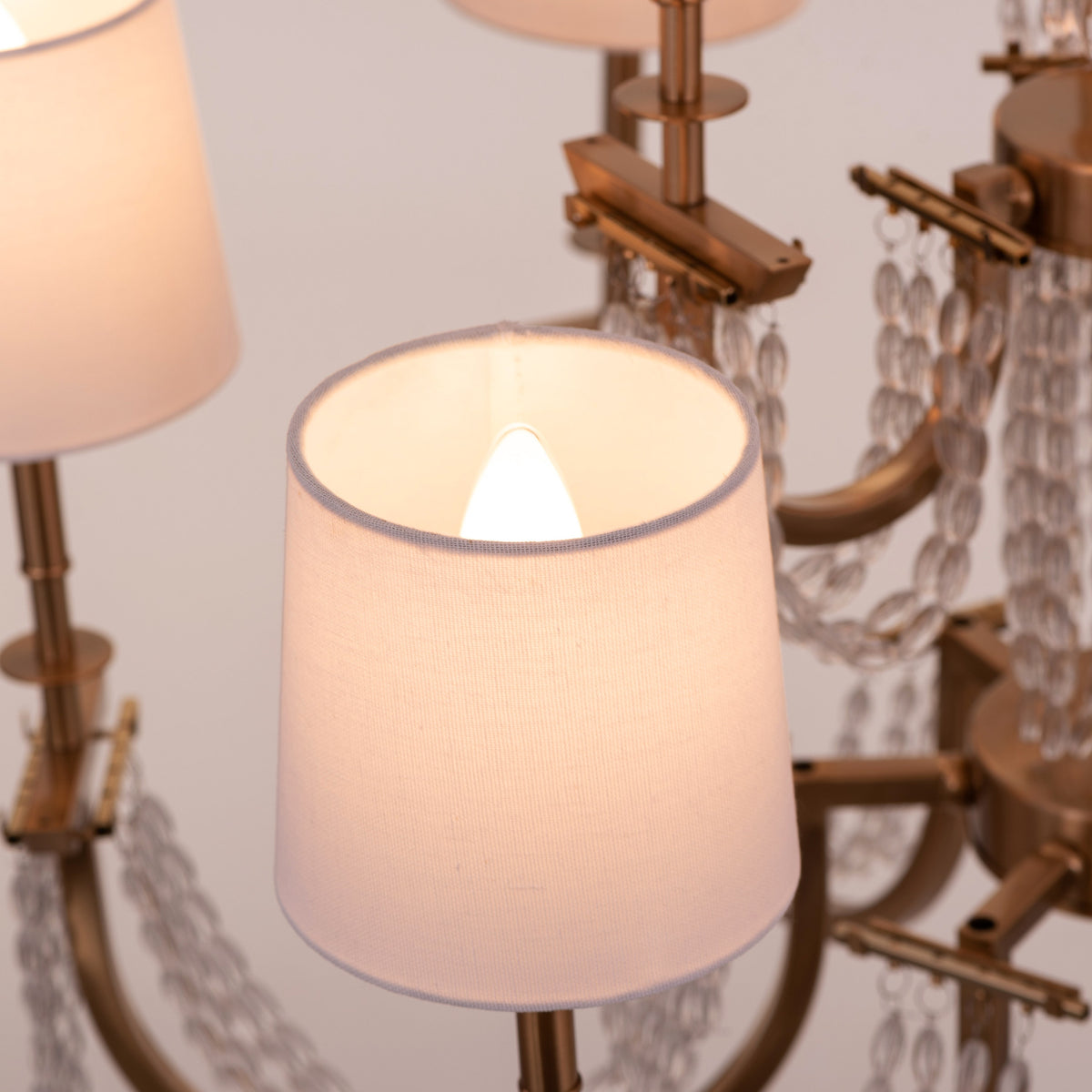 Cupid's Kiss (Gold) Crystal Double Height Chandelier