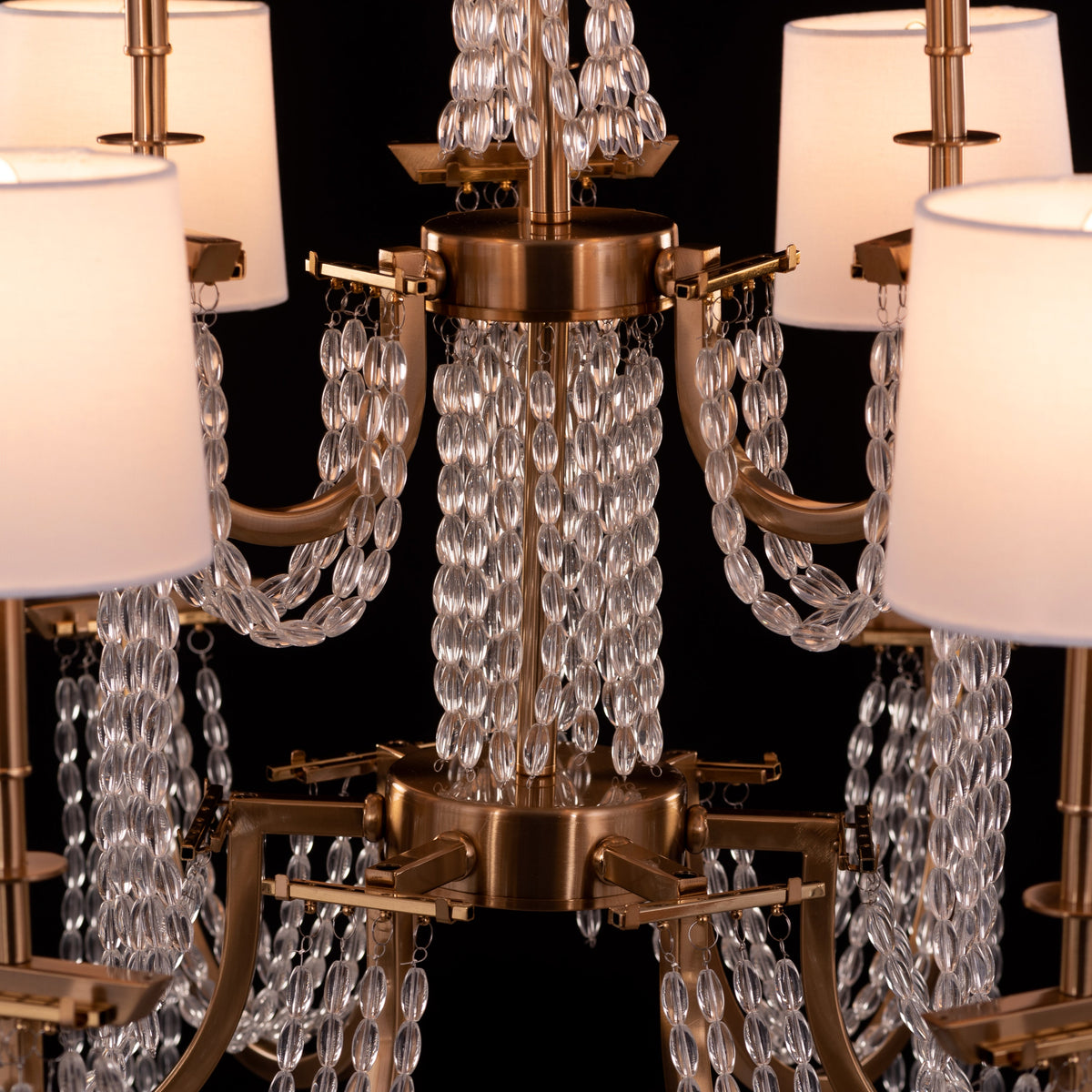 Cupid's Kiss (Gold) Crystal Double Height Chandelier