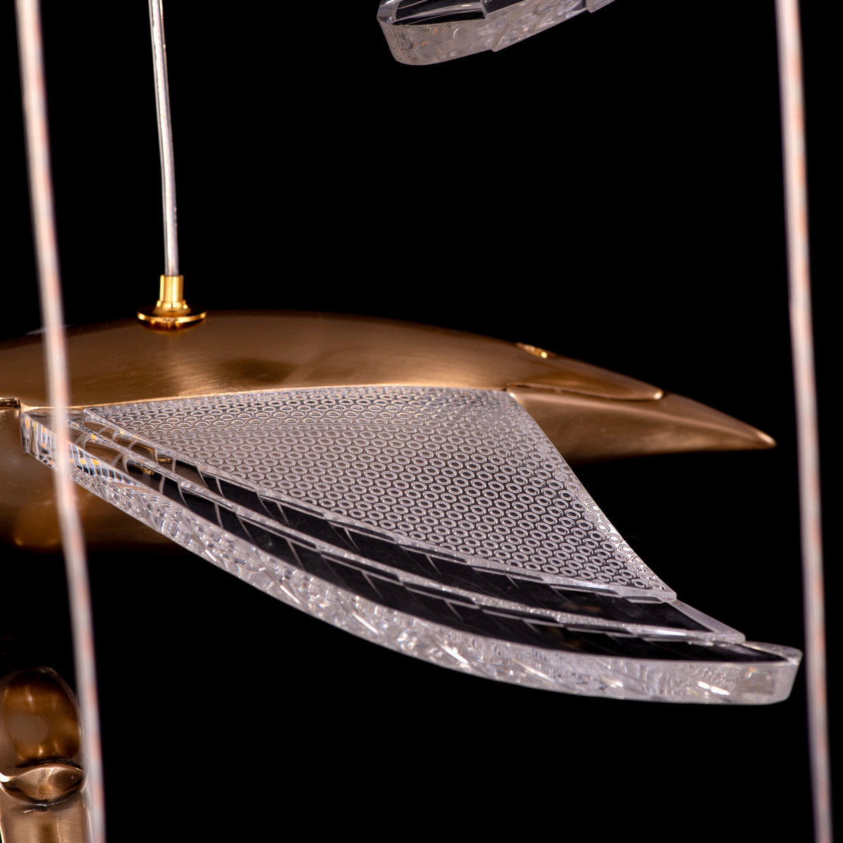 Before I Wake (Large, Gold, Dimmable LED with Remote Control) Double Height Chandelier