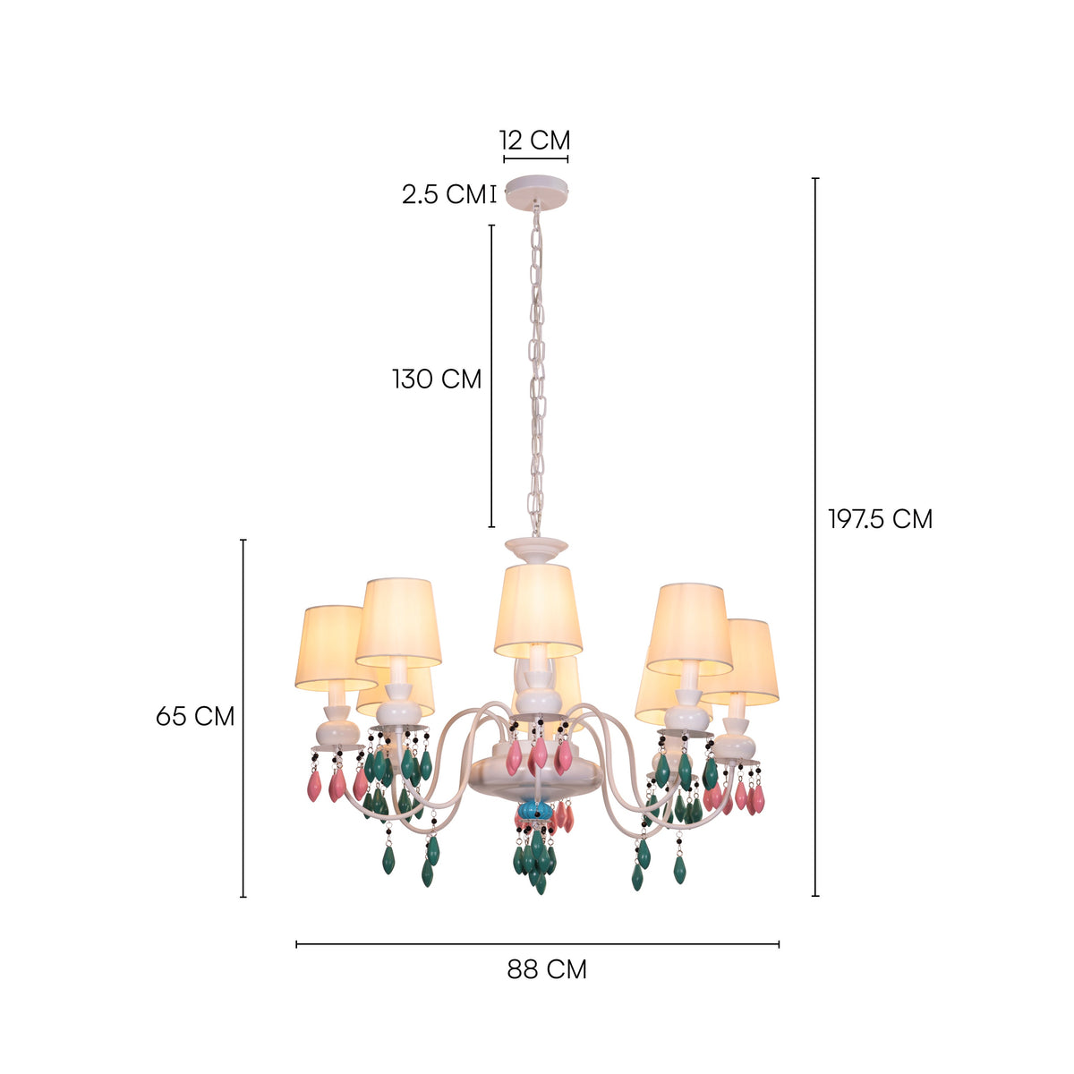 Faraway Tree (Large, White) Ceramic Chandelier