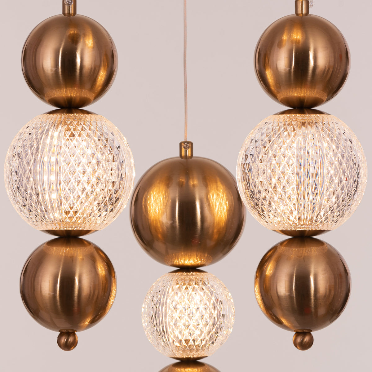 Meant For Me (Gold, Dimmable LED with Remote Control) Chandelier