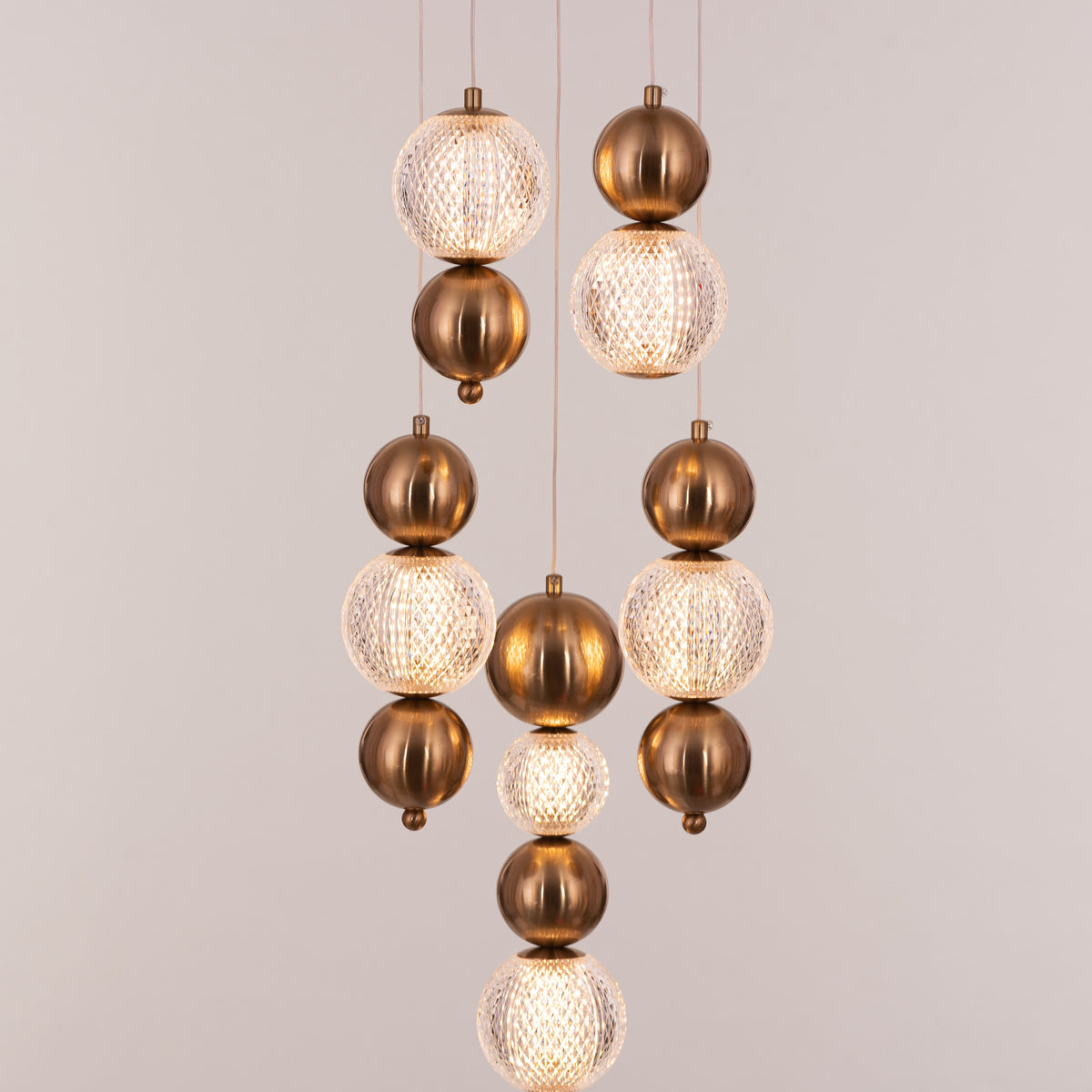 Meant For Me (Gold, Dimmable LED with Remote Control) Chandelier
