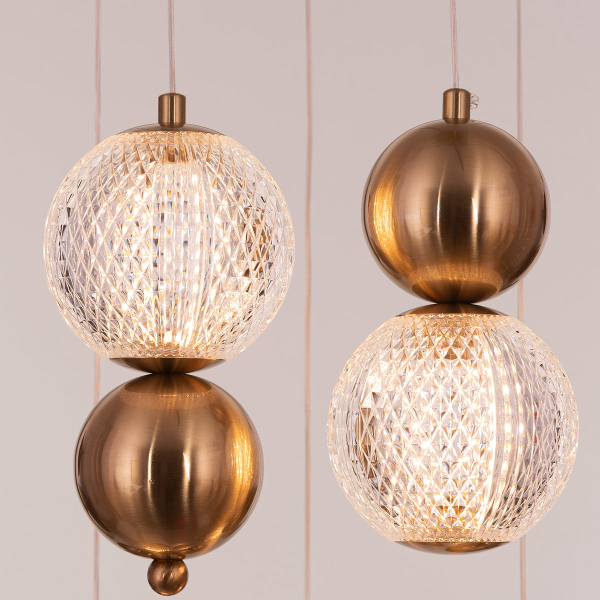 Meant For Me (Gold, Dimmable LED with Remote Control) Chandelier