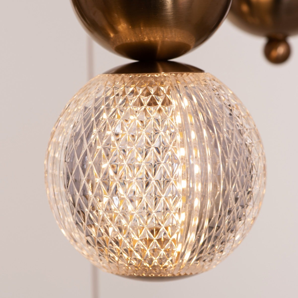 Meant For Me (Gold, Dimmable LED with Remote Control) Double Height Chandelier