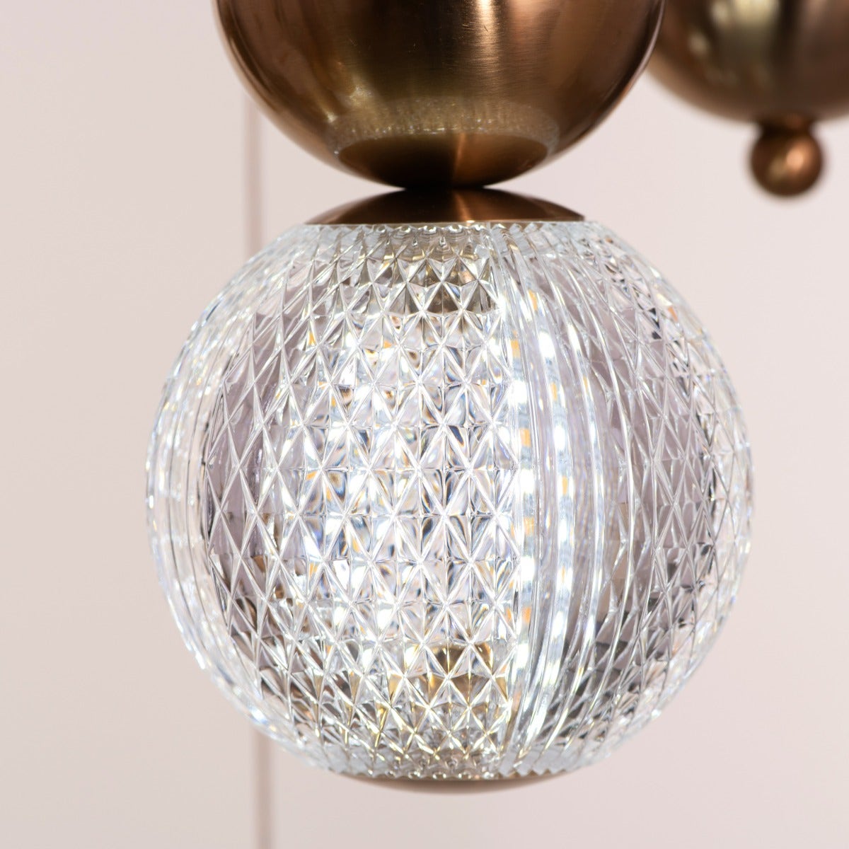 Meant For Me (Gold, Dimmable LED with Remote Control) Double Height Chandelier
