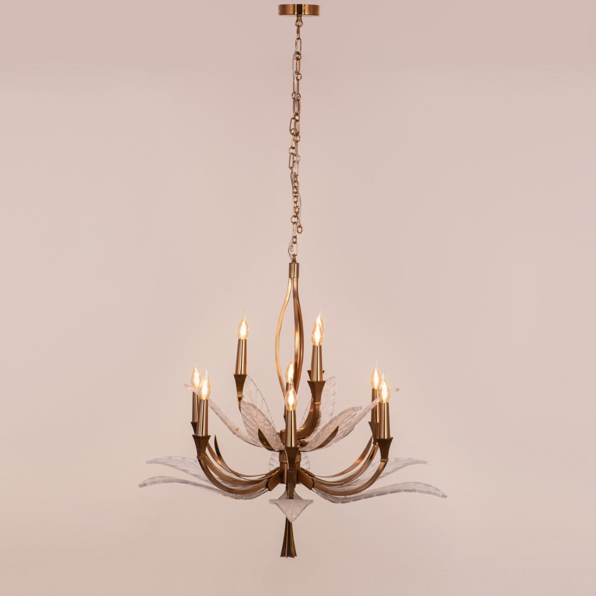 Trance (Medium, Gold) Glass Chandelier