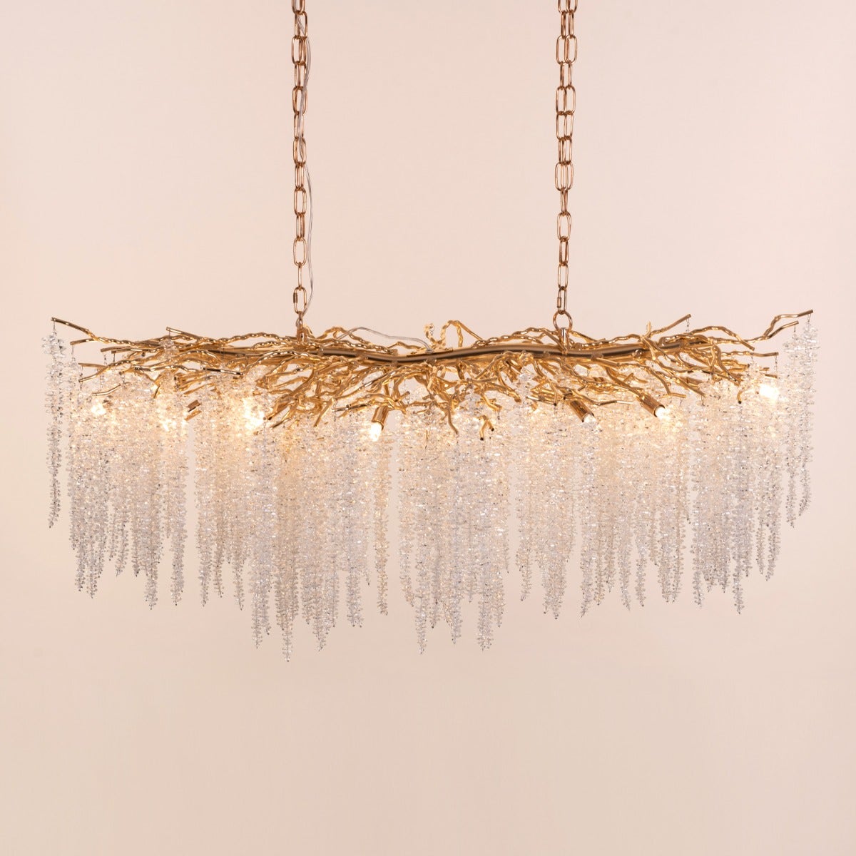Up With The Fairies (Large, Gold) Tree Branch Crystal Chandelier