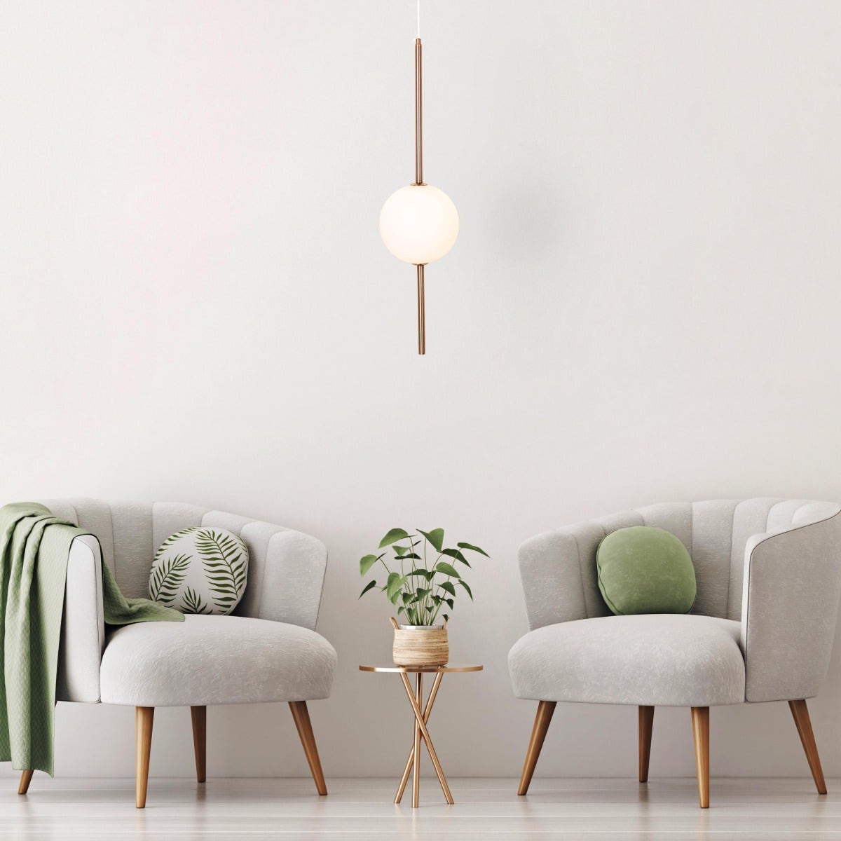 Peacemaker (Large, Gold, Built-In LED) Pendant Light