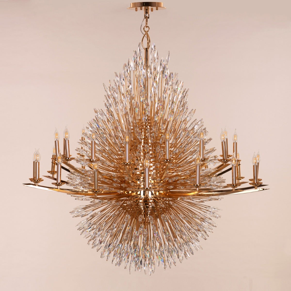 Jewel Of My Heart (Large, Gold) Crystal Chandelier