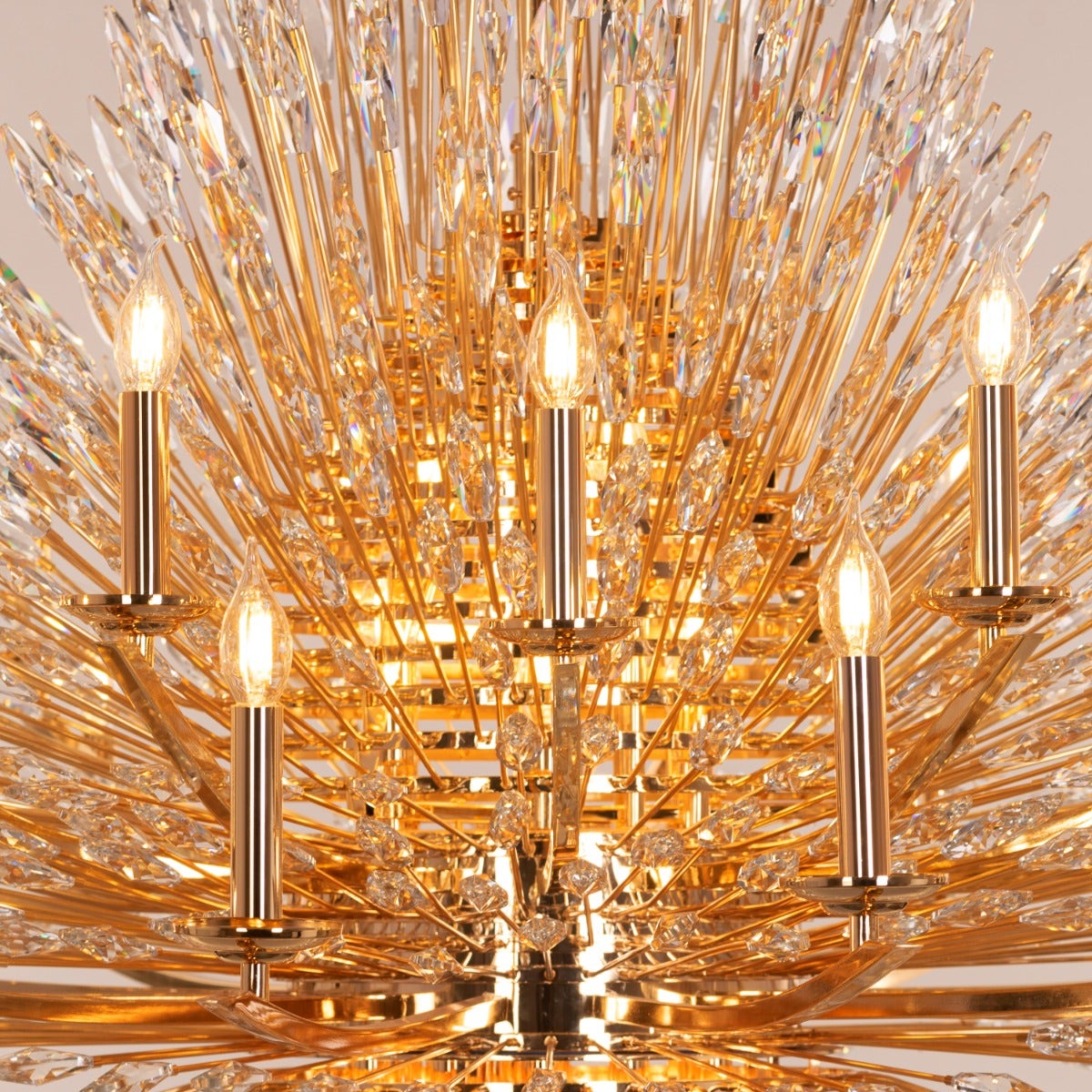 Jewel Of My Heart (Large, Gold) Crystal Chandelier