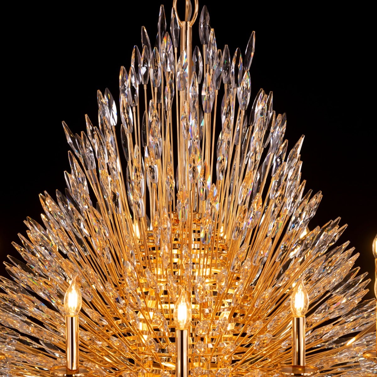 Jewel Of My Heart (Large, Gold) Crystal Chandelier