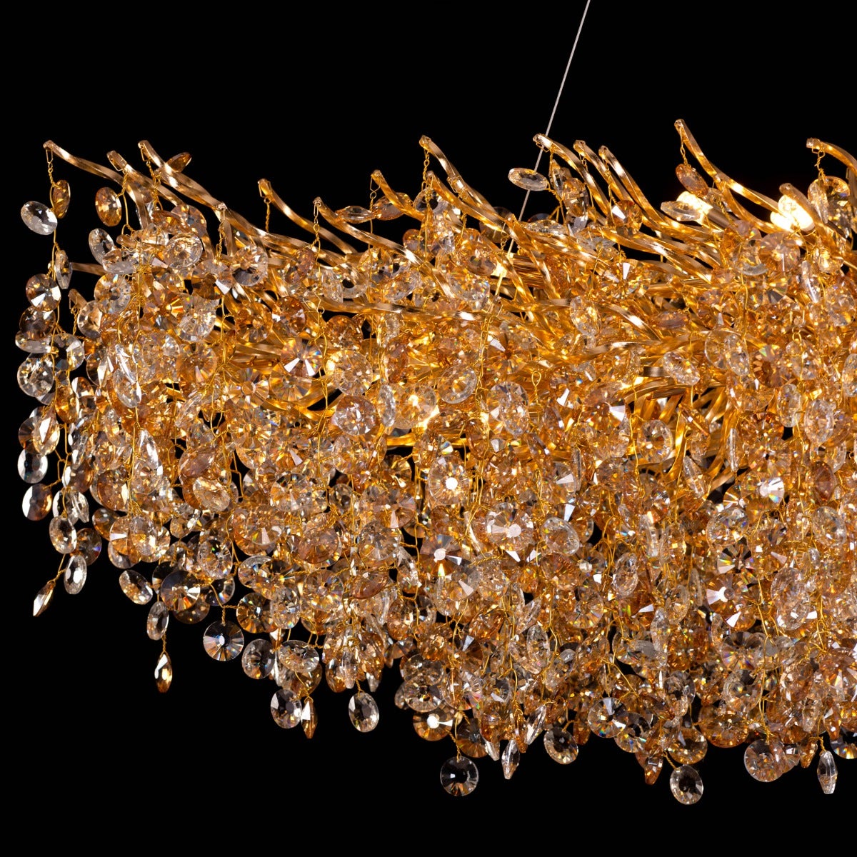 You Said Forever (Large, Gold) Crystal Chandelier