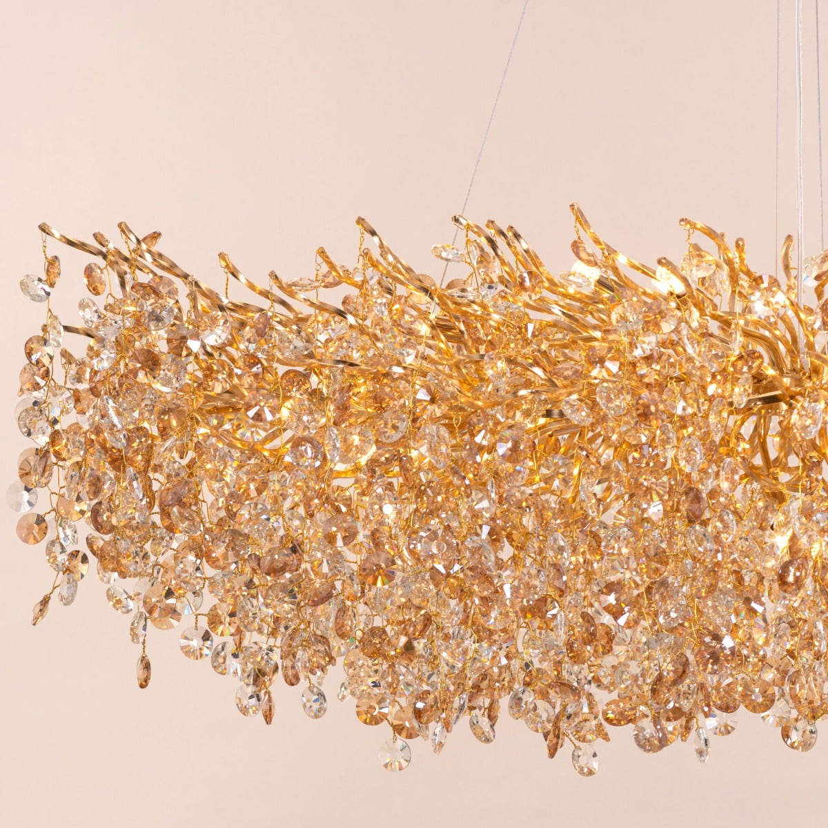You Said Forever (Large, Gold) Crystal Chandelier