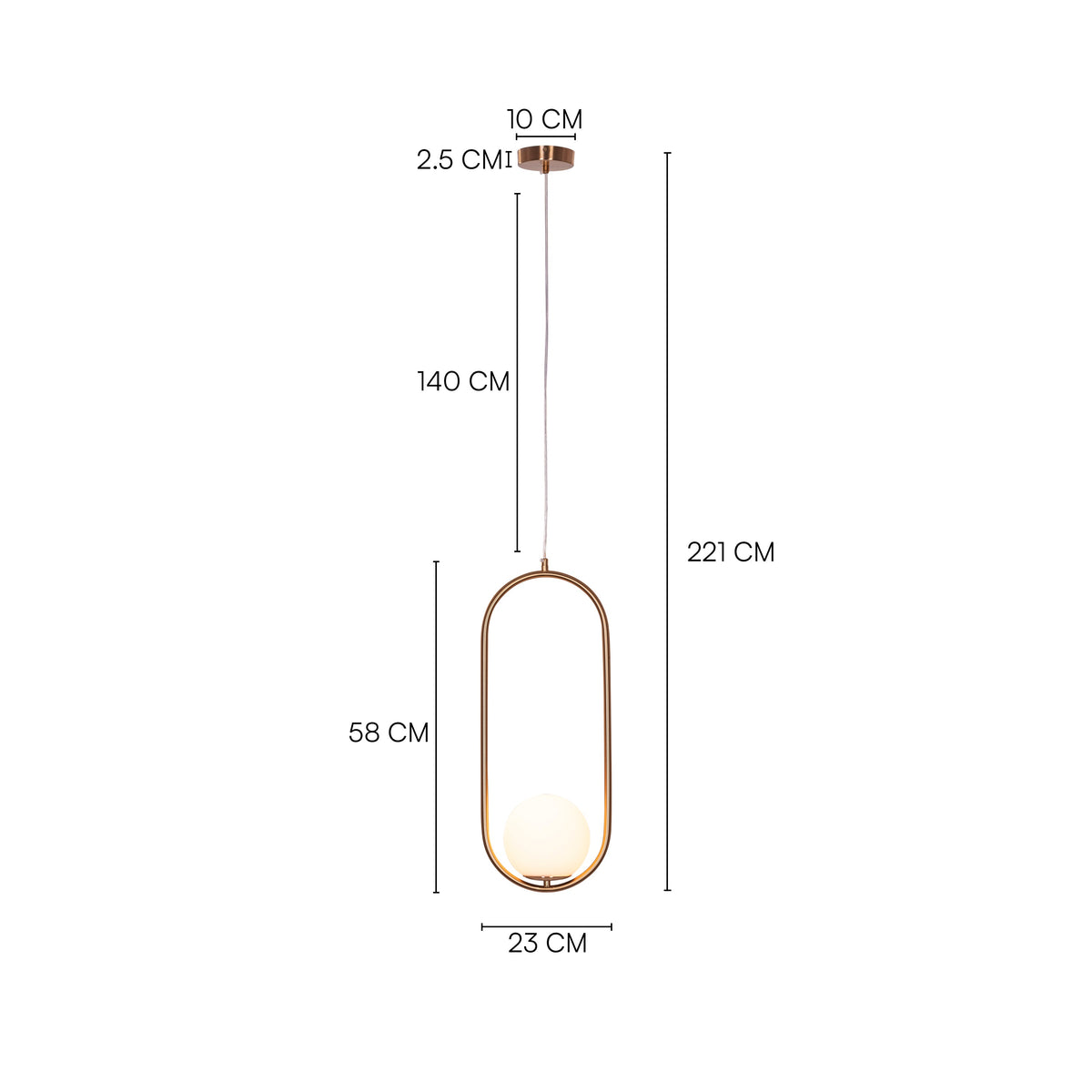 Showtime (Small, Gold) Pendant Light