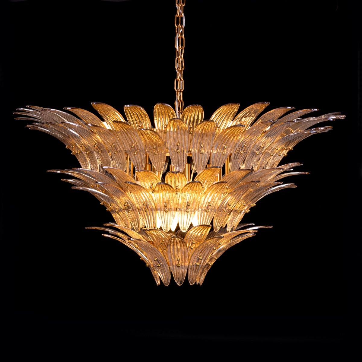 Land This Plane (Large, Gold) Glass Chandelier