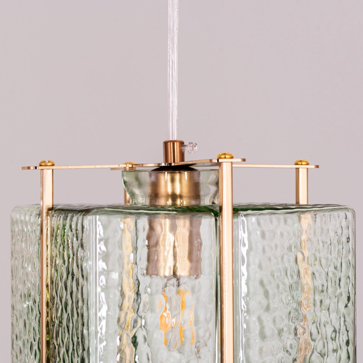 Take The Leap (Amber, Green) Textured Glass Chandelier