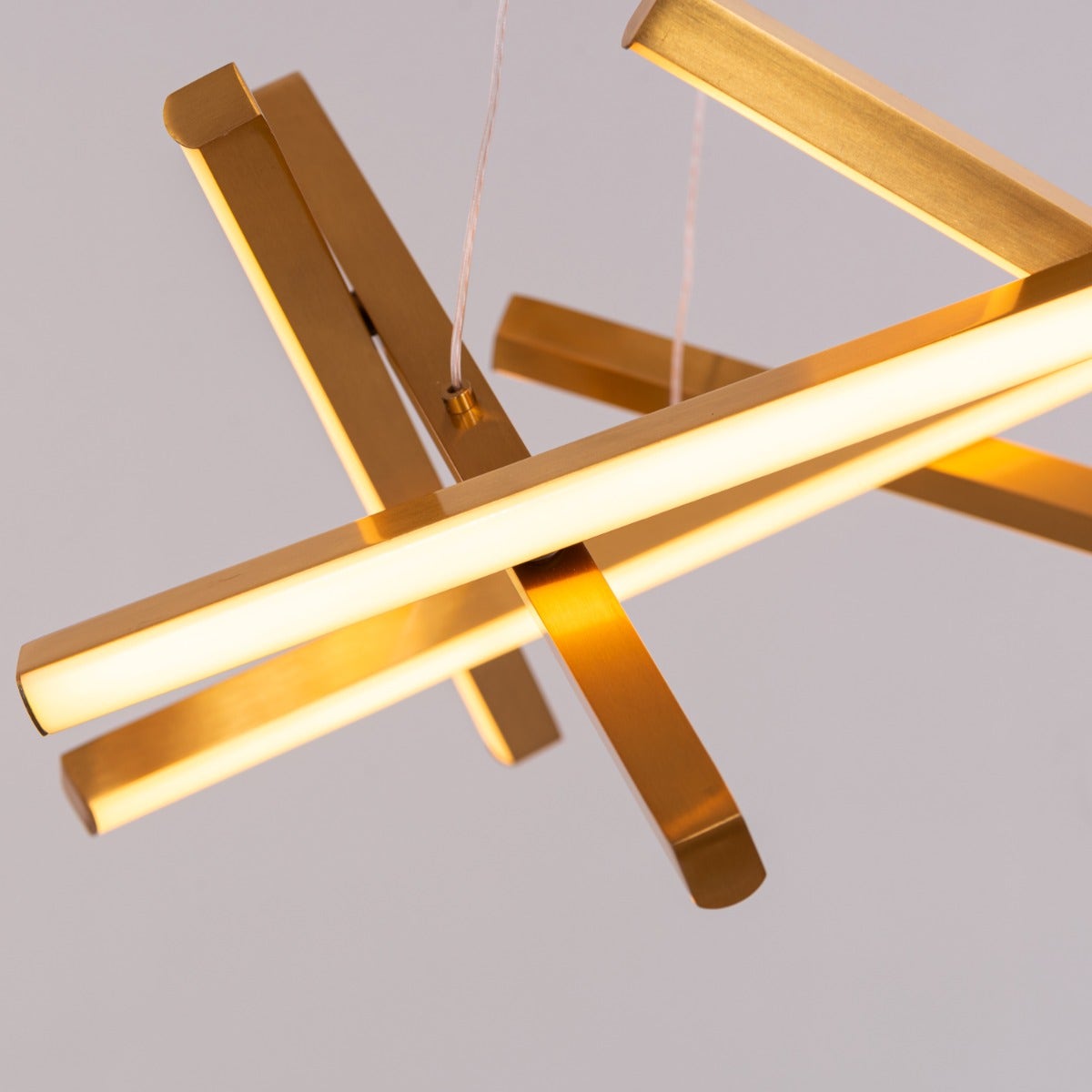 Run The World (Gold, 3 Color Dimmable LED with Remote Control) Chandelier