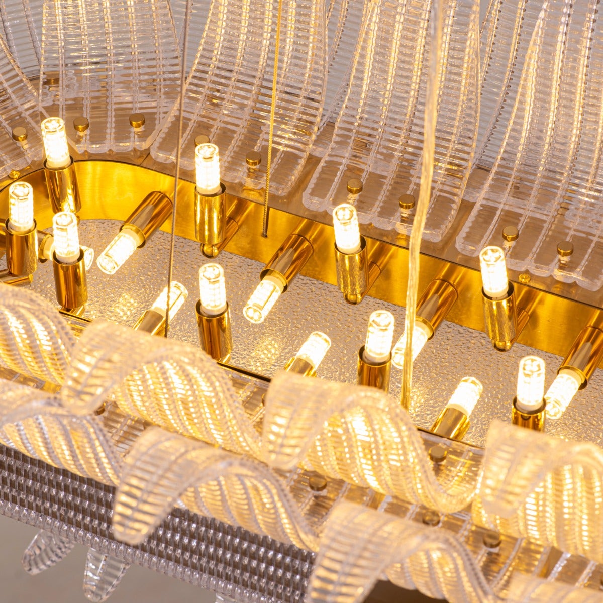 Seat At The Table (Large, Gold) Crystal Chandelier