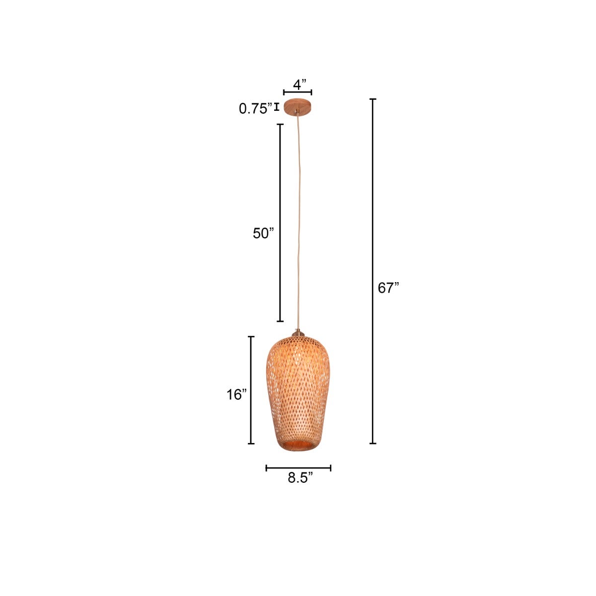 Pay Your Dues Rattan Pendant Light