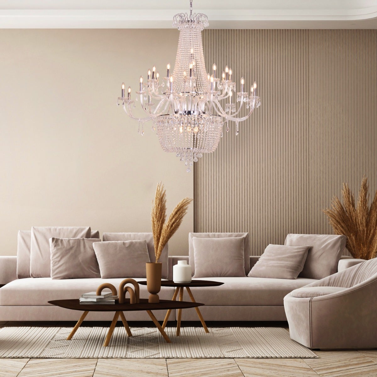 Letters Of Love Grand (Large, Chrome) Crystal Chandelier