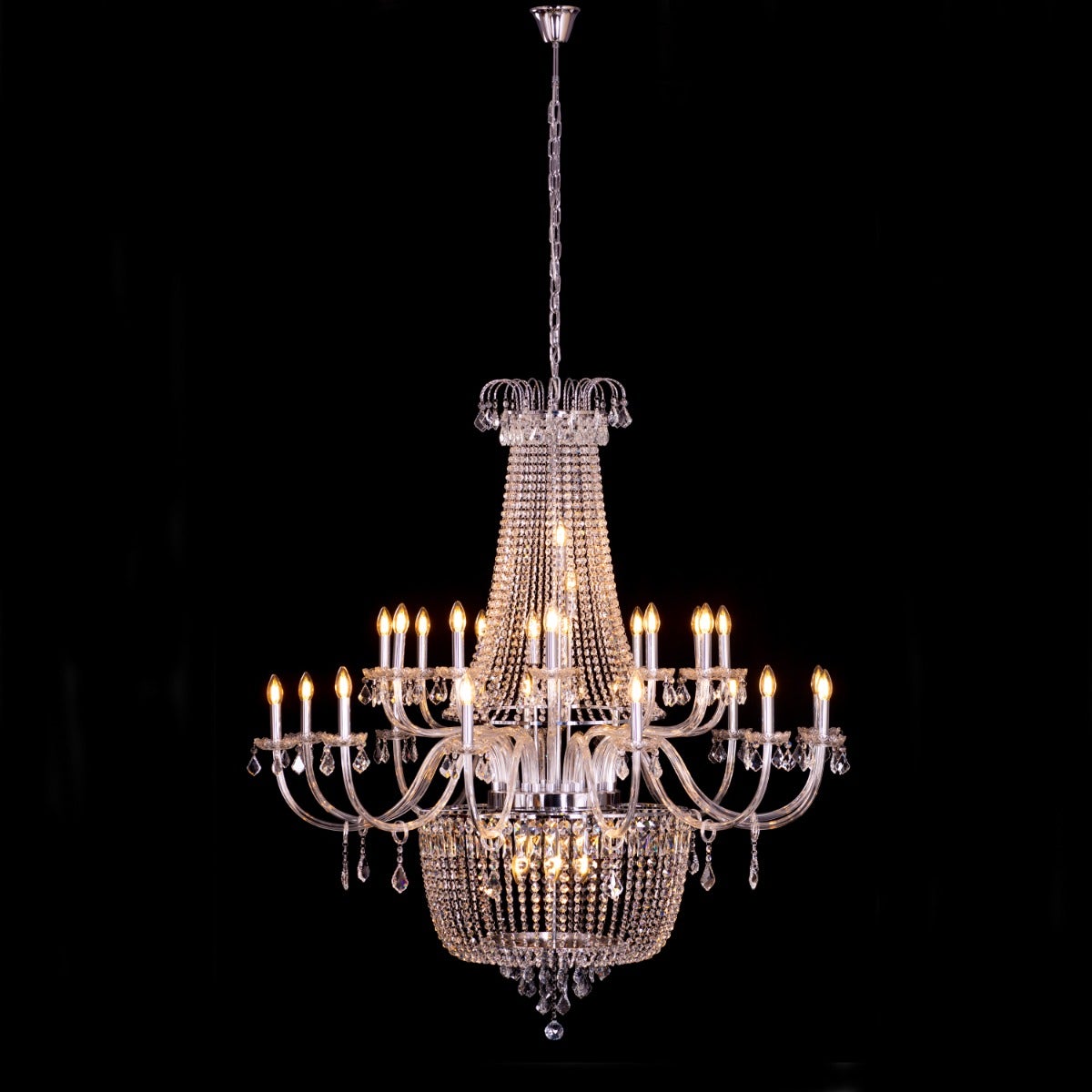 Letters Of Love Grand (Large, Chrome) Crystal Chandelier
