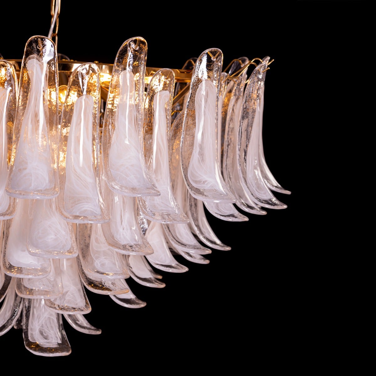 Somewhere In Barcelona (Large, White) Tinted Glass Chandelier