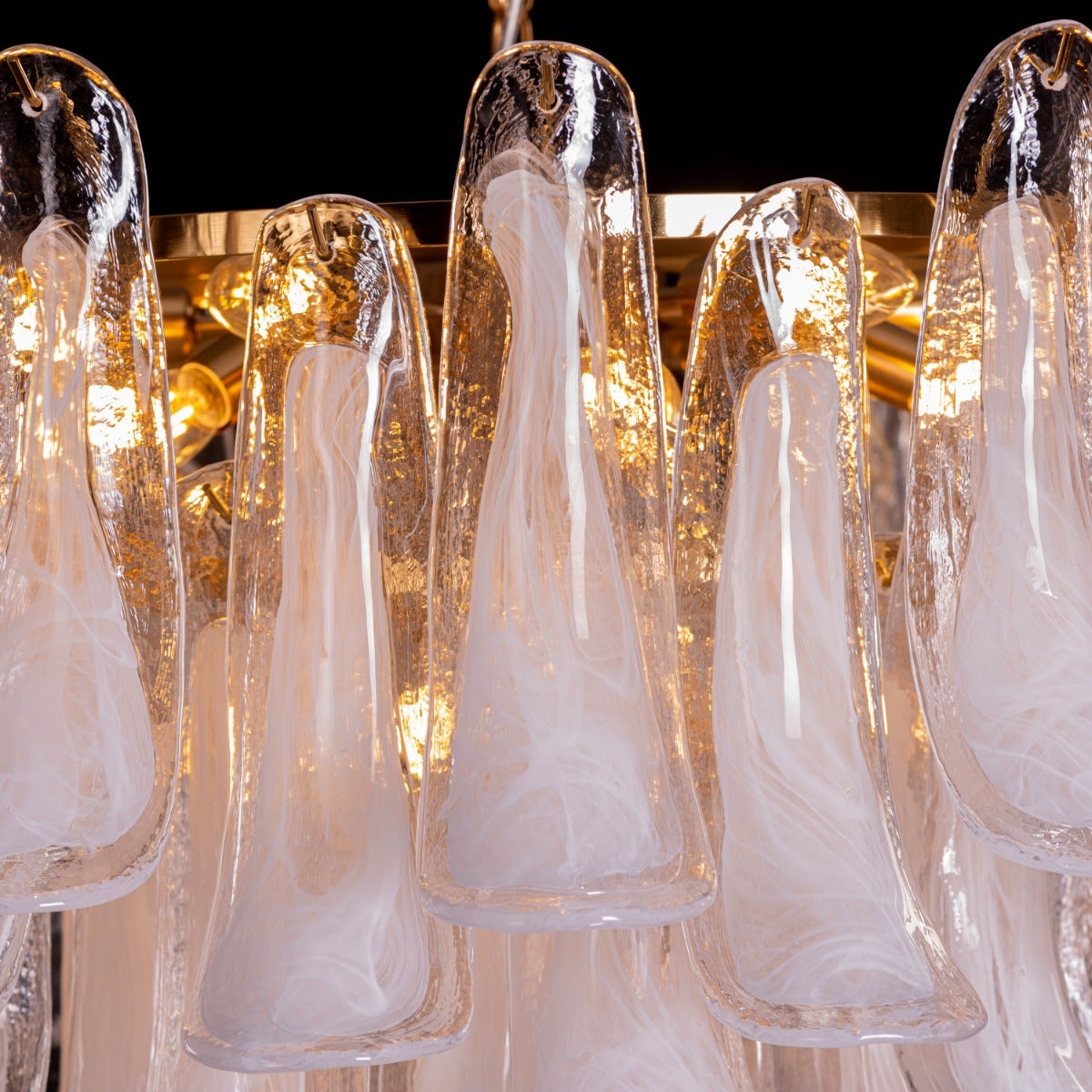 Somewhere In Barcelona (Large, White) Tinted Glass Chandelier