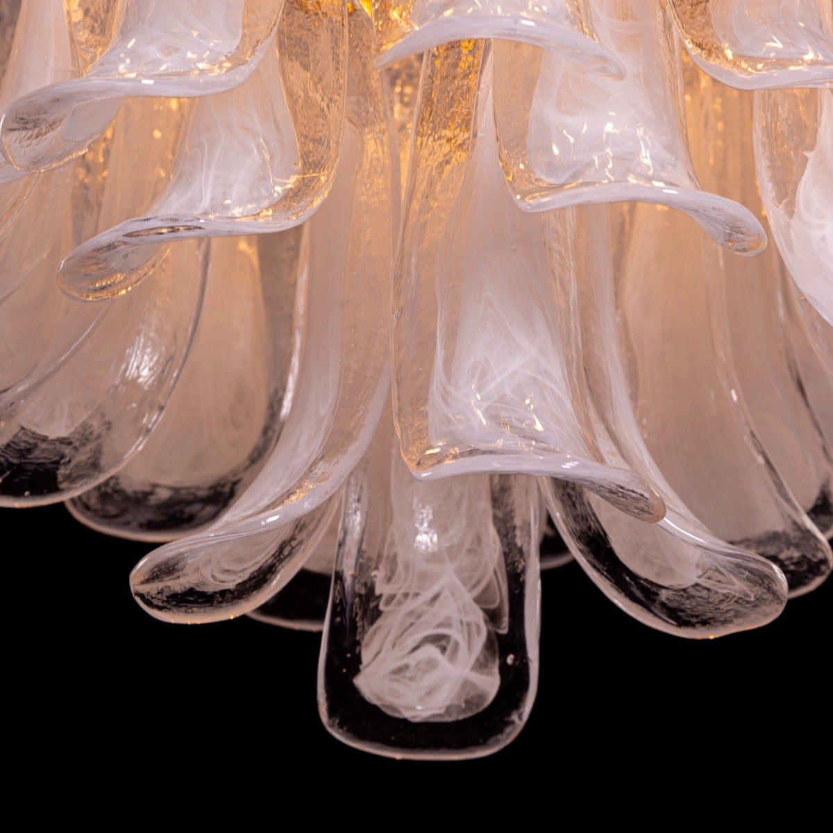 Somewhere In Barcelona (Large, White) Tinted Glass Chandelier