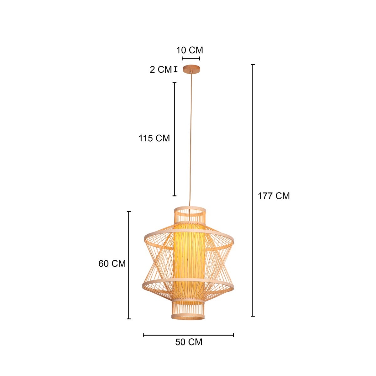 Golden Grove Bamboo Pendant Light