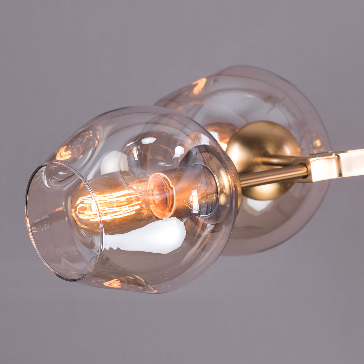 Games People Play (Large, Gold, 12 Head) Cognac Glass Chandelier