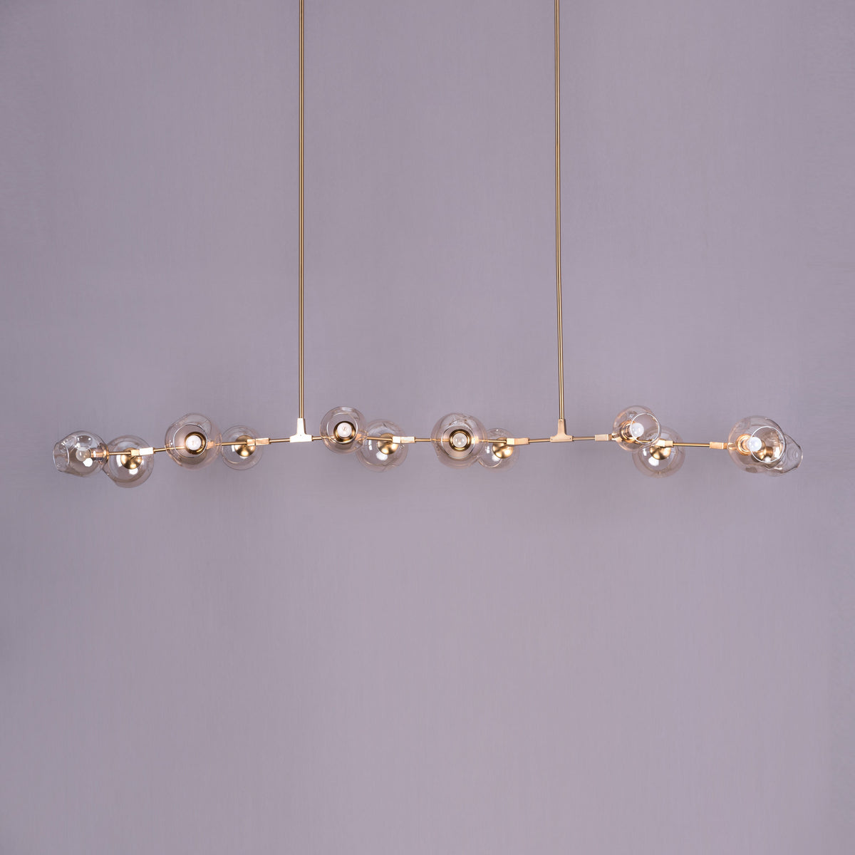 Games People Play (Large, Gold, 12 Head) Cognac Glass Chandelier