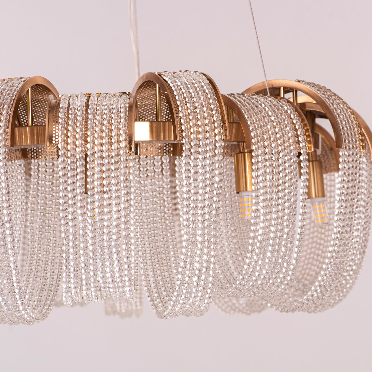 Waves For Days (Medium, Gold) Crystal Chandelier