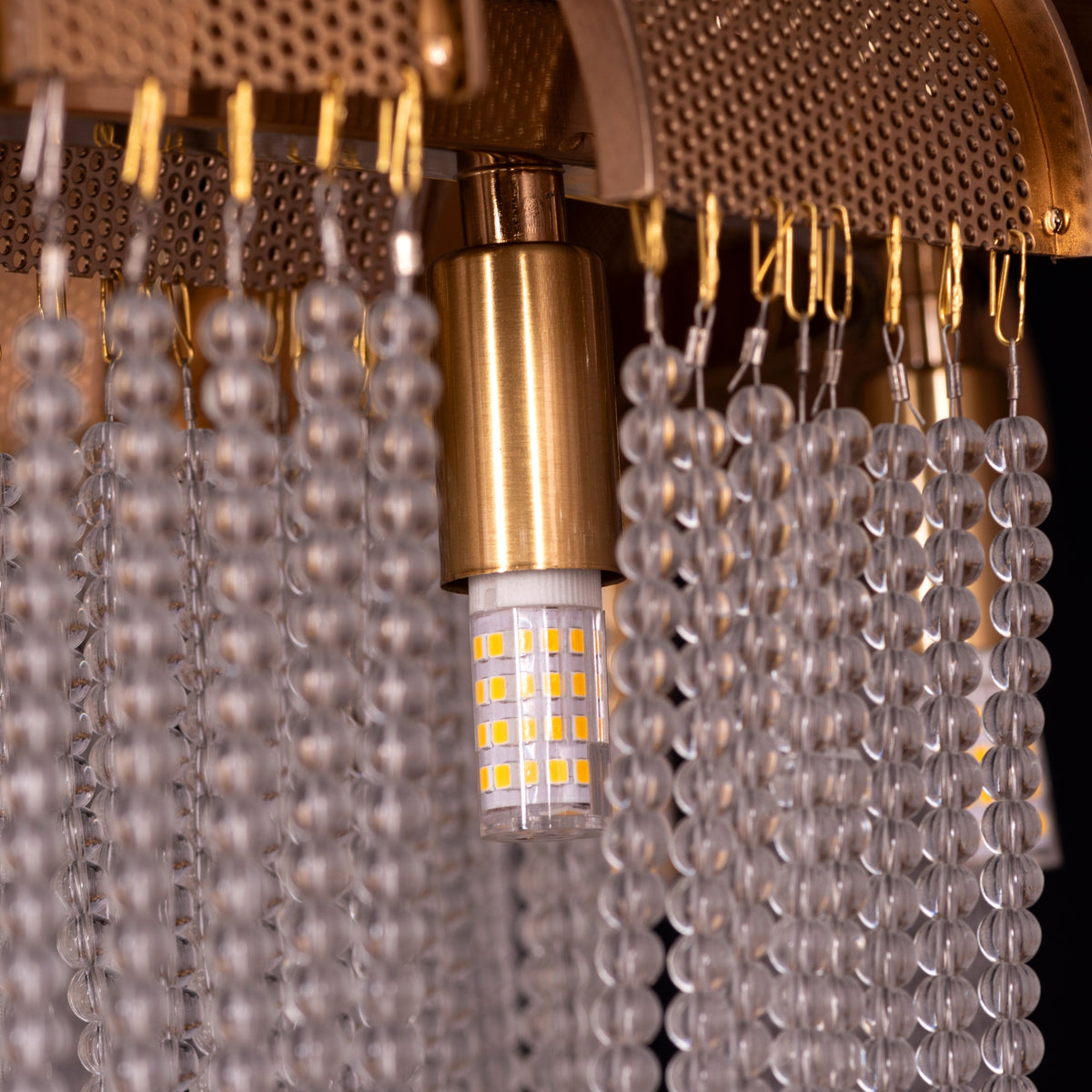 Waves For Days (Medium, Gold) Crystal Chandelier