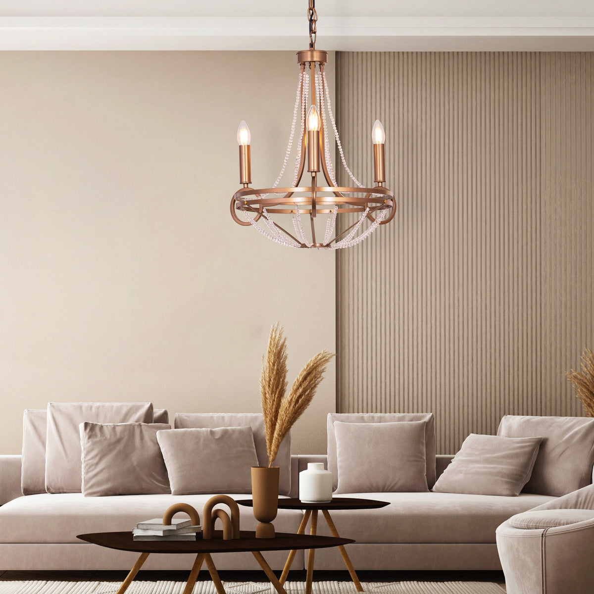 Waterfront (Gold) Crystal Pendant Light