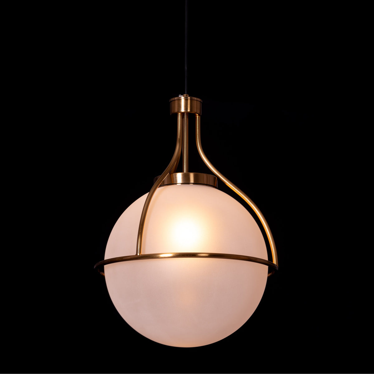 Find Me Nowhere (Gold) Frosted Glass Pendant Light