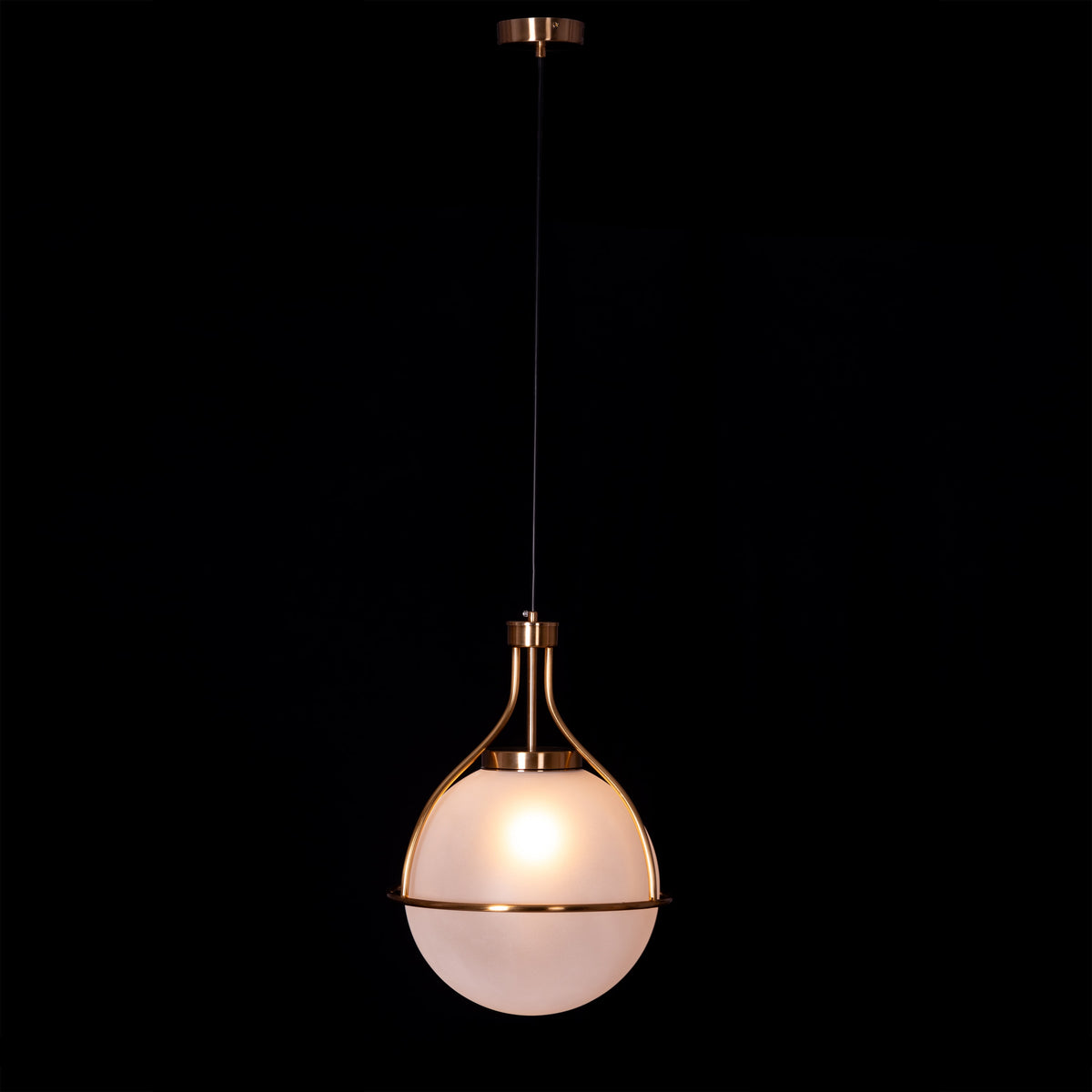 Find Me Nowhere (Gold) Frosted Glass Pendant Light
