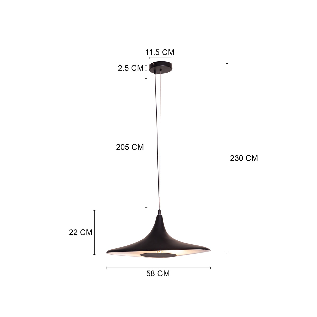 Pay To Play (Black, Built-In LED) Pendant Light