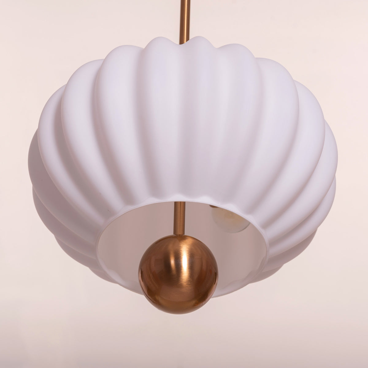 Take Me To The Moon (Gold, White) Frosted Glass Pendant Light