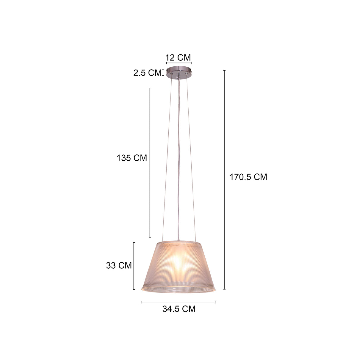 Vibe Check (Chrome) Frosted Glass Pendant Light