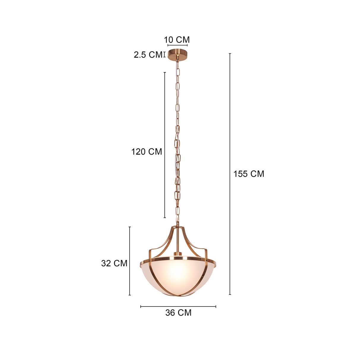 Lighten The Mood (Gold) Frosted Glass Pendant Light
