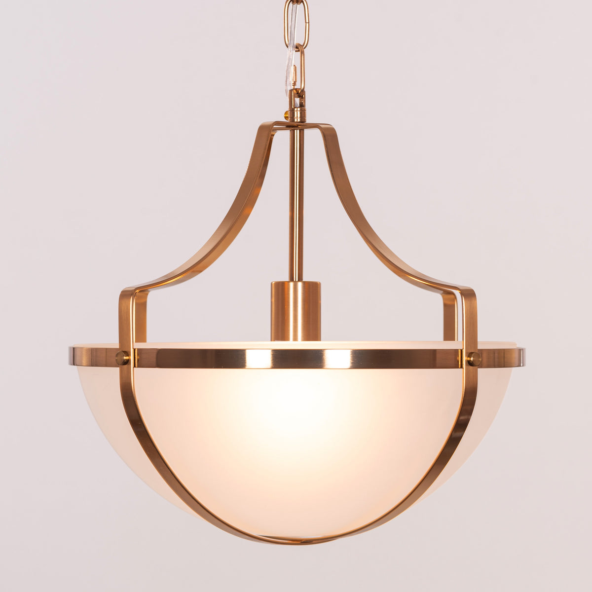 Lighten The Mood (Gold) Frosted Glass Pendant Light