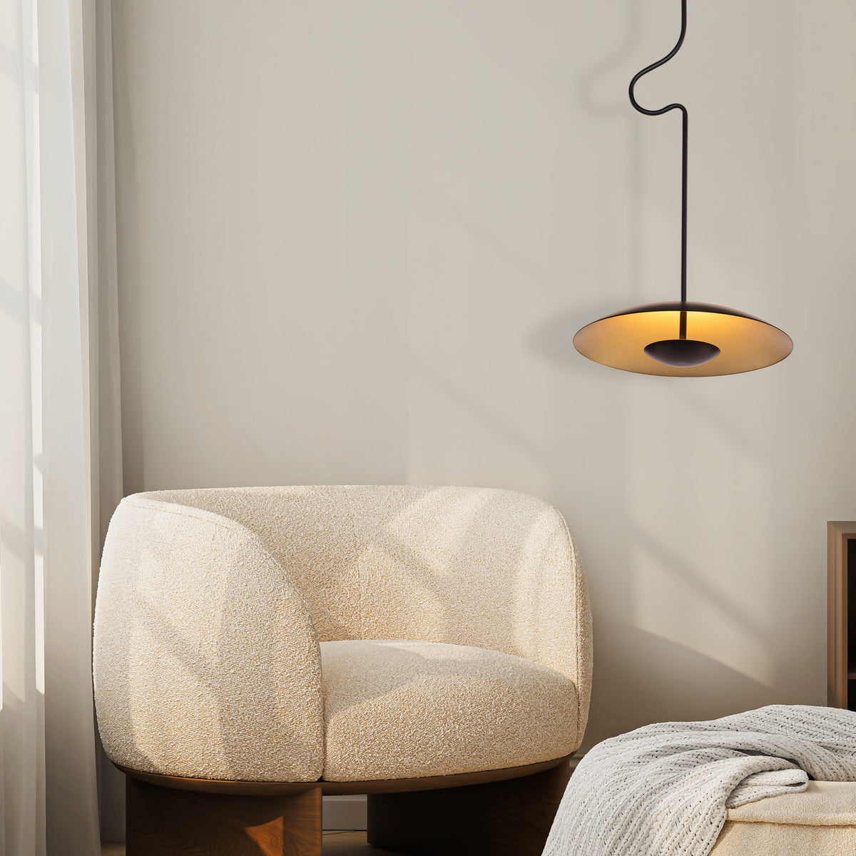 Kickstart (Black, Built-In LED)  Pendant Light