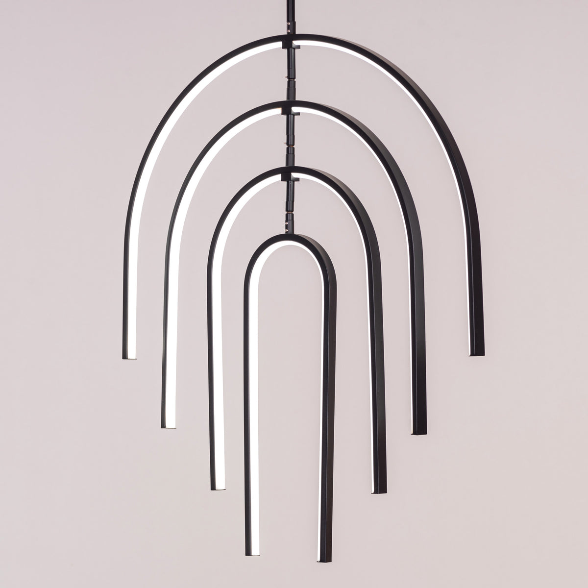Heatwave (Black) 3 Color Built-In-LED Chandelier