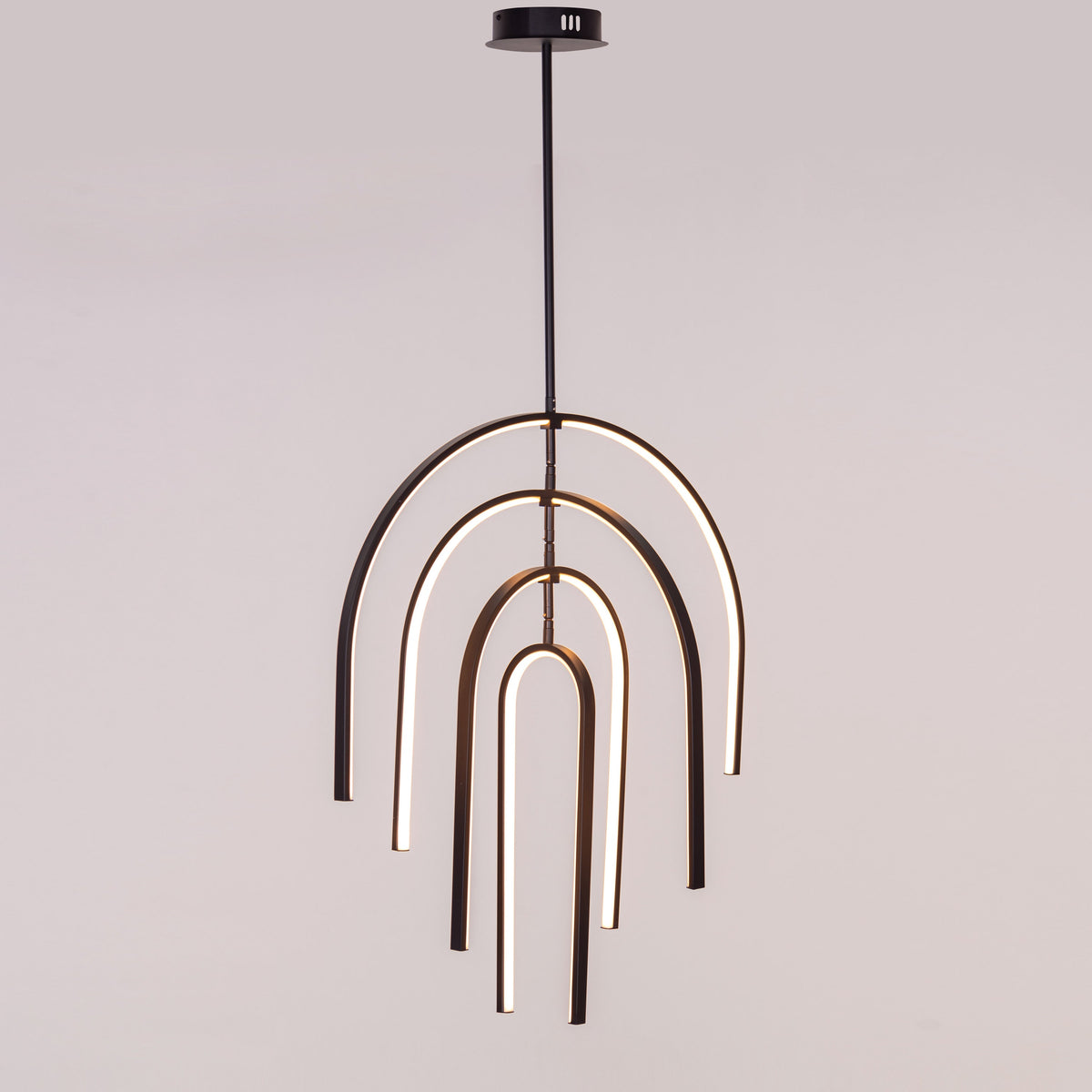 Heatwave (Black) 3 Color Built-In-LED Chandelier