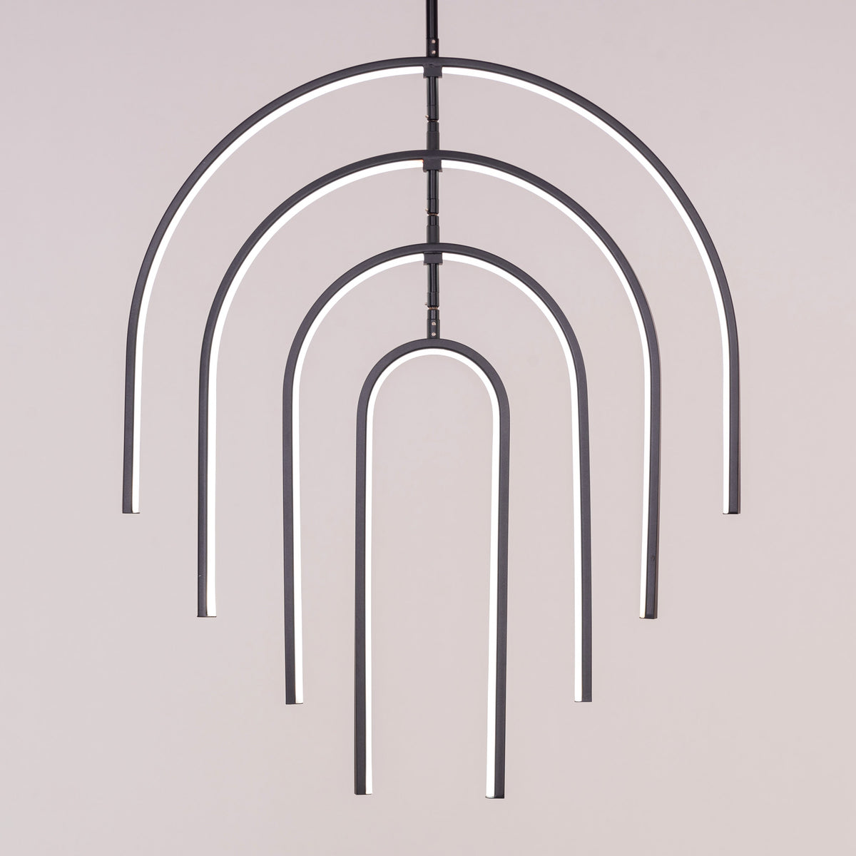 Heatwave (Black) 3 Color Built-In-LED Chandelier