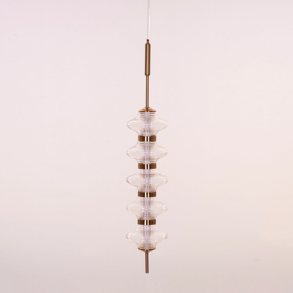 Love Poem (Gold) 3 Color Dimmable LED with Remote Control Textured Glass Pendant Light