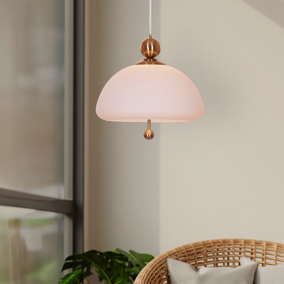 Lots To Hide (Gold) Built-In LED Frosted Glass Pendant Light