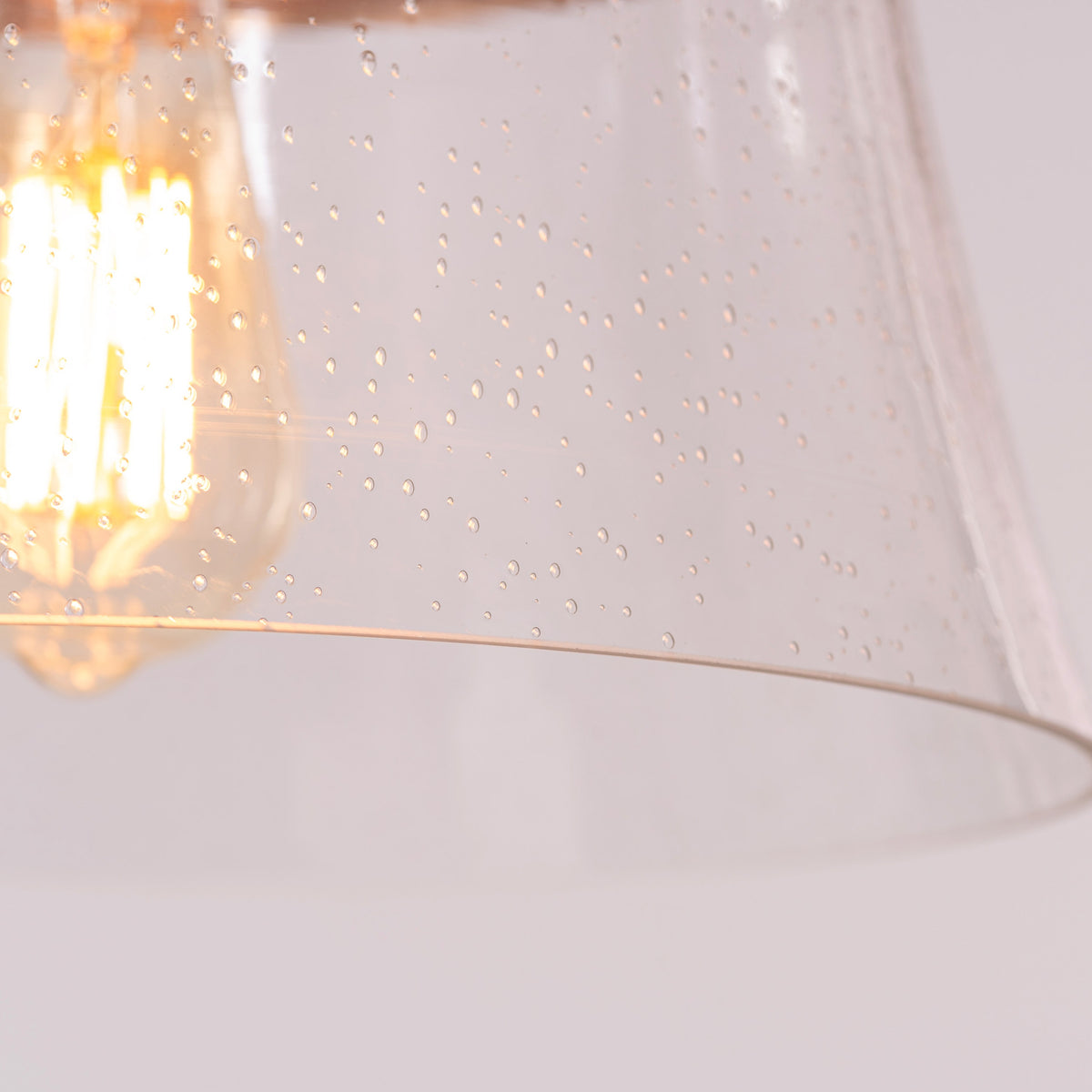 Overflowing (Gold) Clear Glass Pendant Light